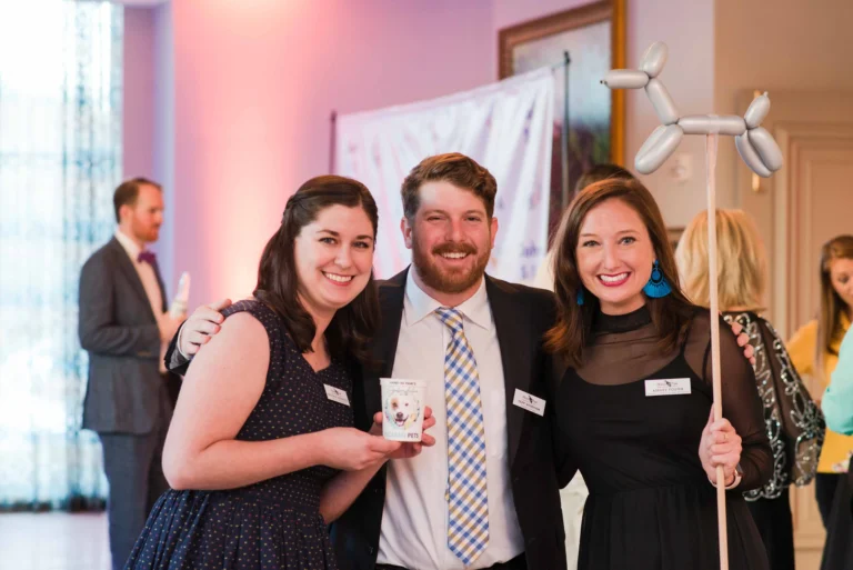 Brittany Filby and guests pose for a photo at the 2019 Picasso Pets gala.